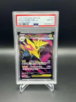 2025 POKEMON MEG EN-MEGA EVOLUTION ULTRA RARE #158 MEGA MANECTRIC EX PSA 8 - Image 1