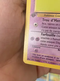 CARTE POKEMON RAMOLOSS 55/62 EDITION 1 FR COMMUNE WIZARDS FOSSILE - EXC - Image 2