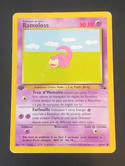 CARTE POKEMON RAMOLOSS 55/62 EDITION 1 FR COMMUNE WIZARDS FOSSILE - BE - Image 1