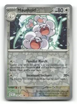 Maushold 158/191 - Surging Sparks Reverse Holo - Pokemon Card NM/M - Image 1
