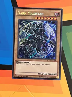 YUGIOH • DARK MAGICIAN • SECRET RARE • MVP1-ENS54 • 1st EDITION • NM - Image 1