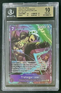 BGS 10 One Piece OP12-073 SR* Trafalgar Law - Alt Art - EN - Foil - Graded - Image 1