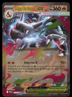 Pokemon Cards Mega Charizard X ex 013/094 Phantasmal Flames Double Rare NM - Image 1