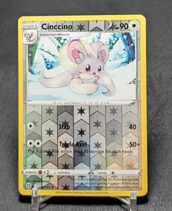 Cinccino Uncommon Reverse Holo Colorless Brilliant Stars Pokemon Card 125/172 - Image 1
