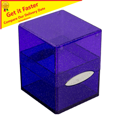 NEW ULTRA PRO Deck Box Satin Cube Glitter PURPLE Compartment Card - Image 1