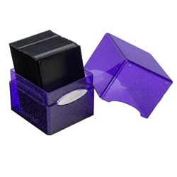 NEW ULTRA PRO Deck Box Satin Cube Glitter PURPLE Compartment Card - Image 2