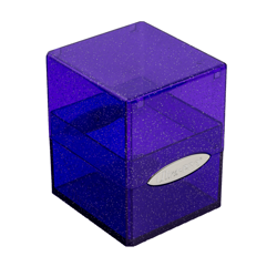 NEW ULTRA PRO Deck Box Satin Cube Glitter PURPLE Compartment Card - Image 5