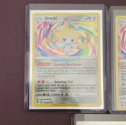 Pokemon TCG Amazing Rare Holo Card Lot (3) Jirachi 119/185 Vivid Voltage - Image 3