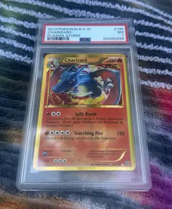 2013 POKEMON BLACK & WHITE PLASMA STORM #136 CHARIZARD B & W PSA 7 NM - Image 5