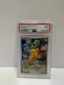 Pokemon TCG Pikachu 027 Sv: Scarlet & Violet Promo Cards Holo Promo PSA 9 2023 - Image 1