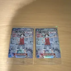 Bandai One Piece CCG US Voyage Monkey D. Luffy English Card Lot (2 Cards) - Image 1