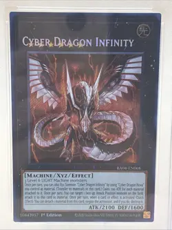 PSA 6 Cyber Dragon Infinity 2025 Yu-Gi-Oh! RA04 Misprint Error #EN068 1st Ed - Image 2