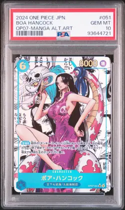 MANGA ALT ART BOA HANCOCK One Piece OP07 500 Years/Future Japanese #051 PSA 10 - Image 1