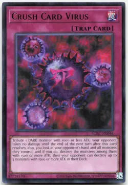 Crush Card Virus (Version 2) Ultra Rare Legendary Collection Kaiba LCKC-EN046 NM - Image 1