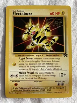 Near Mint ELECTABUZZ Black Star Promo 2 The First Movie 1999 Pokemon Card WOTC - Image 1