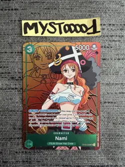 Carte One Piece Nami OP02-036 SR Alternate Art Paramount War English Card - Image 1