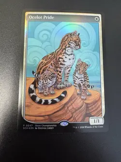 Ocelot Pride - MTG: Store Championship Textless Foil Authentication Included - Image 1