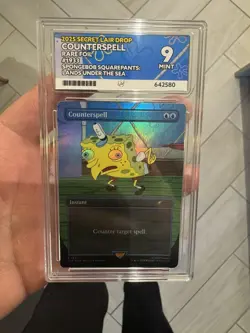2025 MTG Secret Lair Drop Counterspell 7010 Spongebob Squarepants ACE Graded 9 - Image 1
