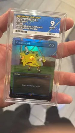 2025 MTG Secret Lair Drop Counterspell 7010 Spongebob Squarepants ACE Graded 9 - Image 2