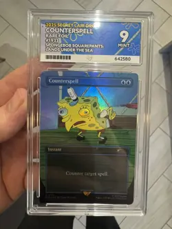 2025 MTG Secret Lair Drop Counterspell 7010 Spongebob Squarepants ACE Graded 9 - Image 4