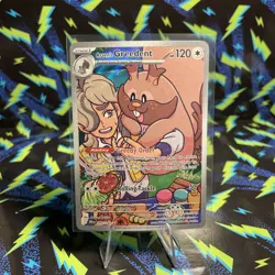 Pokemon TCG Arven's Greedent 205/182 Destined Rivals Illustration Rare NM - Image 1