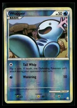 Wooper 88/123 HeartGold & SoulSilver Reverse Holo Common Pokemon - Image 1