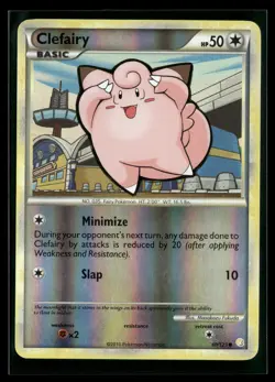 Clefairy 60/123 HeartGold & SoulSilver Reverse Holo Common Pokemon - Image 1