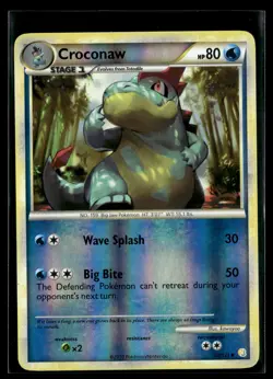 Croconaw 38/123 HeartGold & SoulSilver Reverse Holo Uncommon Pokemon - Image 1