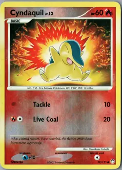 Cyndaquil Common Mysterious Treasures 79/123 MP Reverse Holo - Pokemon - Image 1