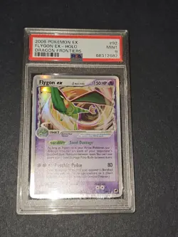 2006 POKEMON EX DRAGON FRONTIERS #92 FLYGON EX-HOLO PSA 9 - Image 1