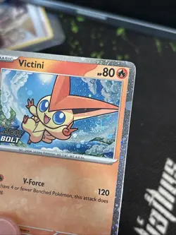 Pokemon BW Promo Victini Black Bolt Stamped Holo Swirl 012/086 NM Pack Fresh - Image 3