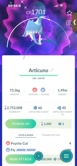 Pokemon Go Shiny Legendary Galerian Articuno - Image 1