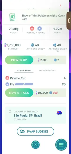Pokemon Go Shiny Legendary Galerian Articuno - Image 2