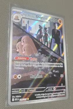 Team Rocket's Dugtrio 239/217 Illustration Rare Ascended Heroes Pokemon NM - Image 1