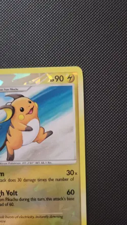 Pokemon TCG Raichu Reverse Holo 3/17 Pop Series 9 LP - Image 3