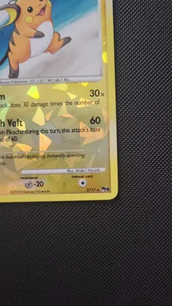 Pokemon TCG Raichu Reverse Holo 3/17 Pop Series 9 LP - Image 4