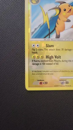 Pokemon TCG Raichu Reverse Holo 3/17 Pop Series 9 LP - Image 5