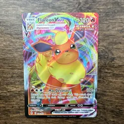 Pokemon Flareon VMAX SWSH07 Evolving Skies Ultra Rare Holo 018/203 320 HP - Image 1
