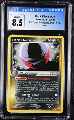 Pokemon Dark Electrode 4/109 Team Rocket Returns Holo CGC 8.5 - Image 1