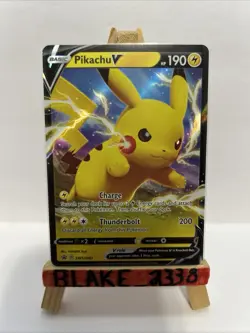 Pikachu V 043/185 Vivid Voltage- NM Ultra Rare Full Art Pokemon TCG Card - Image 1