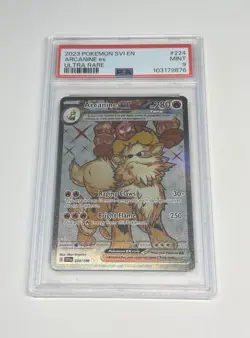 Pokemon Card TCG Arcanine ex 224/198 SV01 Scarlet & Violet Ultra Rare Holo PSA 9 - Image 1