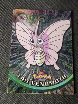 Pokemon Venomoth #49 Topps TV Animation Edition Black Foil - Image 1