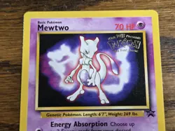 Pokemon Wotc Black Star Promo # 3--1st Movie Mewtwo **Not Played** - Image 2