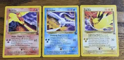 Pokemon Wotc Black Star Promos 3 LEGENDARY BIRDS **not played** - Image 1