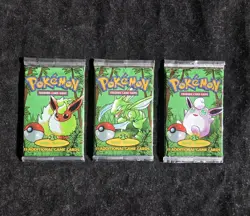 Pokemon Jungle - Sealed 3 Pack Art Set - 21.07g / 21.00g / 21.00g - Vintage - Image 1