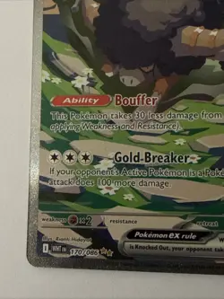 Pokemon Bouffalant ex Rare Foil 170/086 WHI EN EX 220 HP Basic Card - Image 3