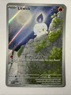 Litwick 101/086 Sv: White Flare Illustration Rare Full Art Holo 60 HP Pokemon T… - Image 1
