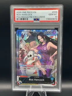 One Piece CCG Boa Hancock PSA 10 Gem Mint Magazine Exclusive OP07-038 - Image 1