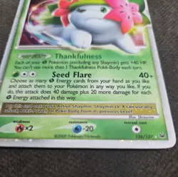 Pokemon Platinum Shaymin Level X Card 126/127 Land Forme - Image 3