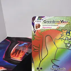 Pokemon TCG Greedent VMAX Rainbow Secret Rare Card 272/264 Fusion Strike NM - Image 2